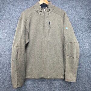 Kuhl Interceptr Quarter Zip Fleece Sweater Mens XXL Olive Green Brown